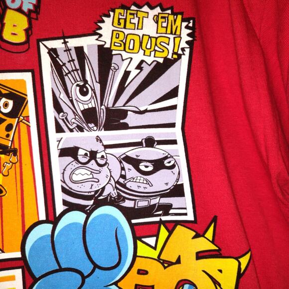 Nickelodeon The Adventures Of SPONGEBOB Red T Shirt ESCAPE FROM VORTEX Kids XL - Picture 9 of 16